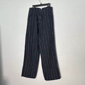 Free People Marina Low Rise stripe pinstripe trouser pants sz 2